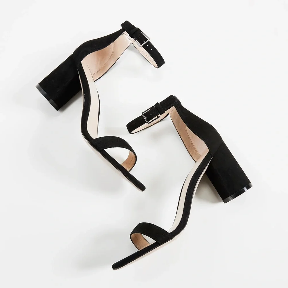 Stuart Weitzman Less Nudist 75mm Sandals Black Suede